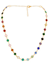 Peora Boho Rainbow Crystal Necklace