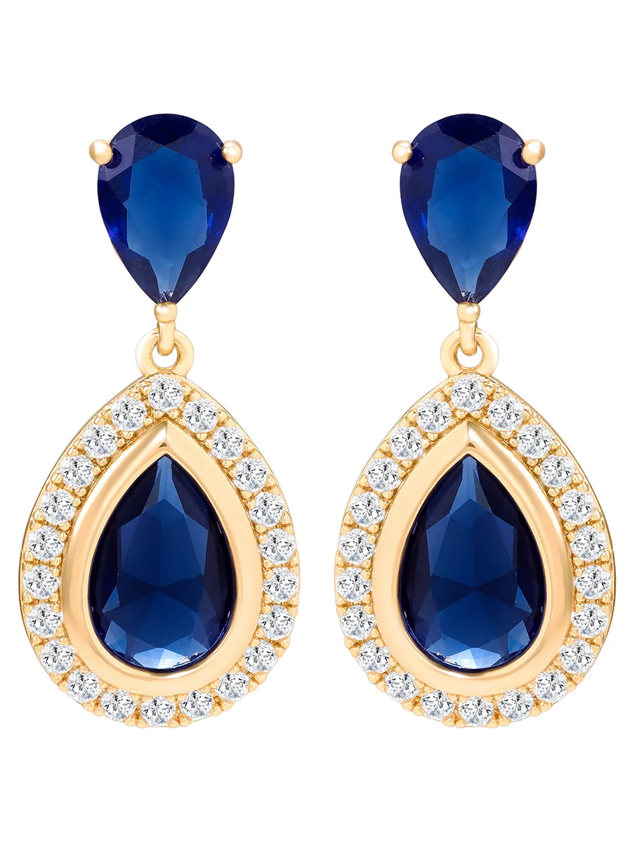 Peora Teardrop Blue Bliss Drop Earrings