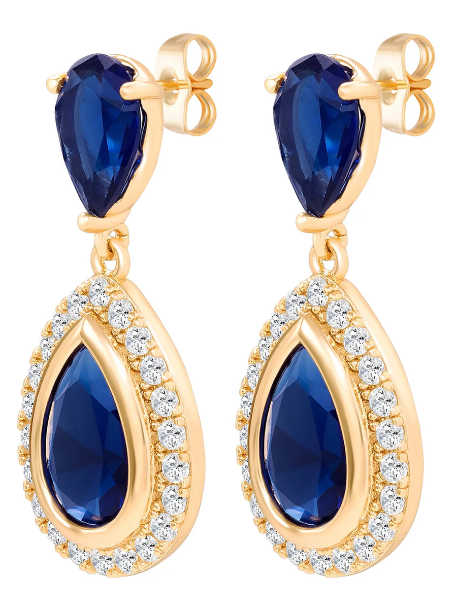 Peora Teardrop Blue Bliss Drop Earrings