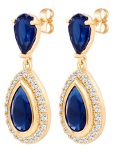 Peora Teardrop Blue Bliss Drop Earrings