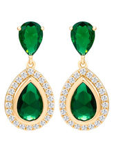Peora Teardrop Green Bliss Drop Earrings