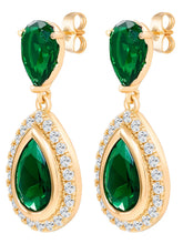 Peora Teardrop Green Bliss Drop Earrings