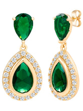 Peora Teardrop Green Bliss Drop Earrings