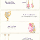 Peora Pretty in Rose Pink Drop Earring For Women