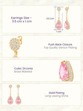 Peora Pretty in Rose Pink Drop Earring For Women