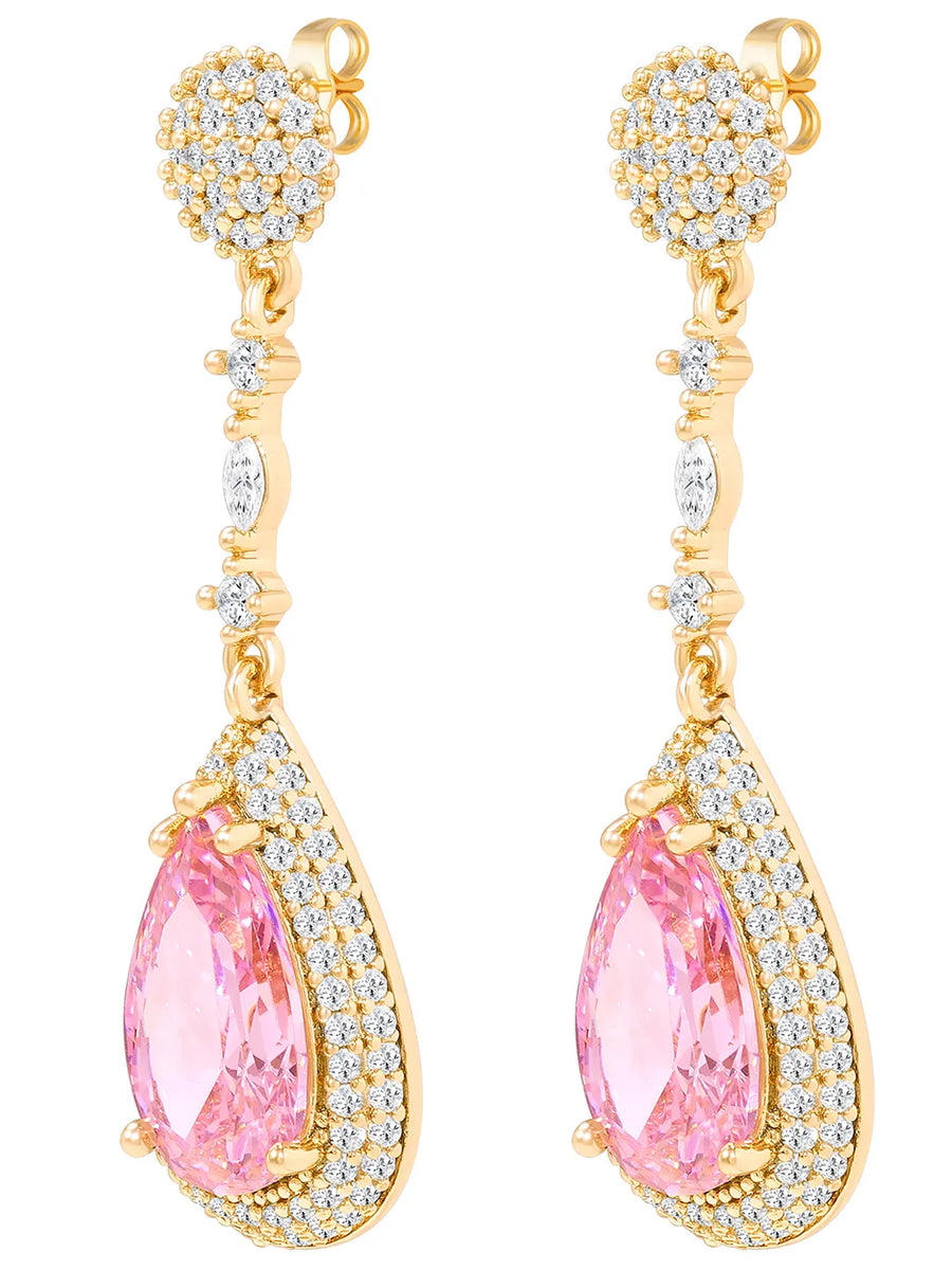Peora Pretty in Rose Pink Drop Earring For Women