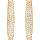 Peora Dreamy Zircon Cascade Gold Oval Hoops
