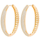 Peora Dreamy Zircon Cascade Gold Oval Hoops