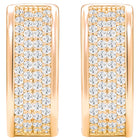 Peora Chunky Cz Gold Square Hoop Earrings