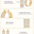 Peora Wide Band Chunky Gold  Hoops For Women