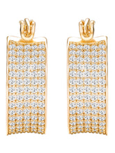 Peora Wide Band Chunky Gold  Hoops For Women
