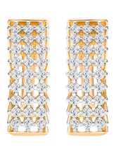 Peora Zircon Sparkle Overload Gold Hoop Huggies