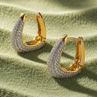 Peora Chunky Zircon Gold Contemporary Hoops