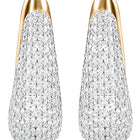 Peora Chunky Zircon Gold Contemporary Hoops