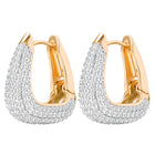 Peora Chunky Zircon Gold Contemporary Hoops