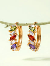 Peora Summer Shine Multi Colour Gold Hoops