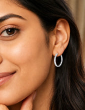 Peora Disco Hours Zircon Silver Hoops