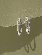 Peora Disco Hours Zircon Silver Hoops