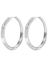 Peora Disco Hours Zircon Silver Hoops