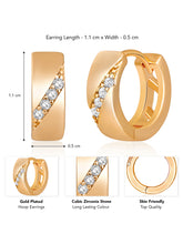 Gilded Grace Gold CZ Hoops