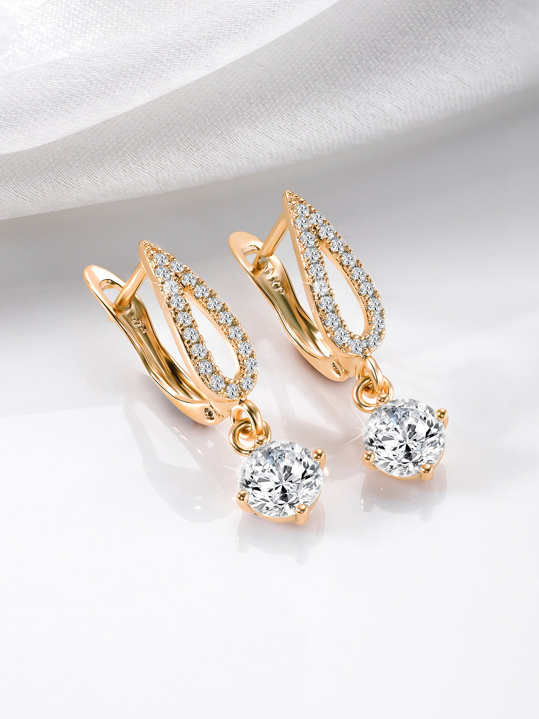 Golden Glow CZ Earrings