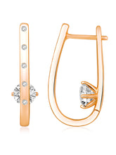 Rose Gold CZ Half Hoops