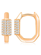 Elegant CZ Gold Hoops