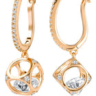 Radiant Half Hoop CZ Drop Earrings