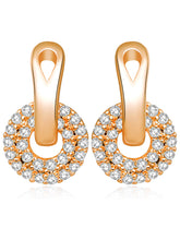 Polished Drop Stud CZ Earrings