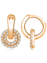 Polished Drop Stud CZ Earrings