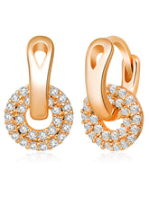 Polished Drop Stud CZ Earrings