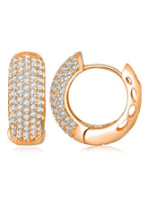 Gleaming Halos CZ Hoop Earrings