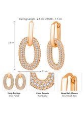 Elegant Stud Drop CZ Earrings