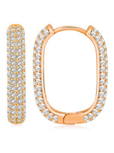 Lustrous Loops CZ Earrings