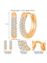 Dazzling Circles CZ Hoops