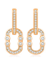 Radiant Stud Drop CZ Earrings