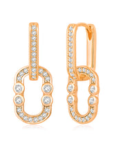 Radiant Stud Drop CZ Earrings