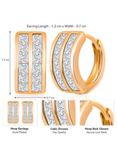 Glittering Arcs CZ Hoops