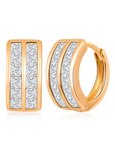 Glittering Arcs CZ Hoops