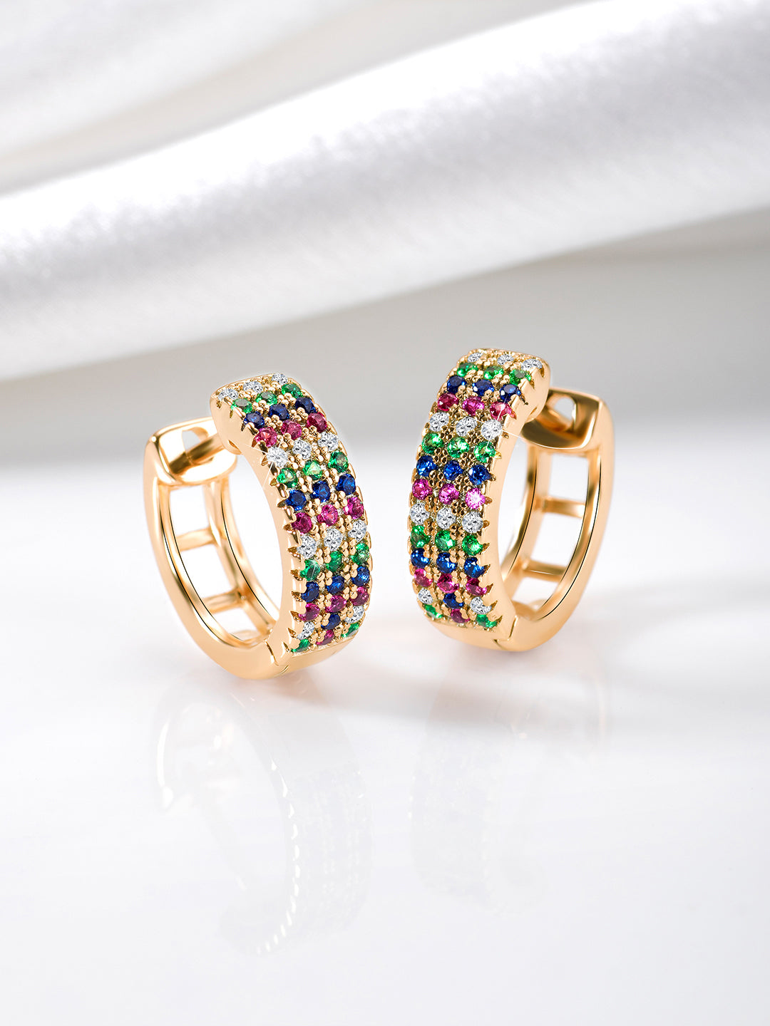 Luminous Loops CZ Hoops