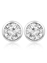 Radiant Silver CZ Studs