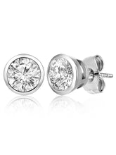 Radiant Silver CZ Studs