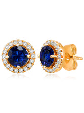 Gleaming Blue CZ Studs