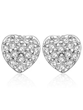 Shimmering Silver CZ Studs