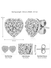 Shimmering Silver CZ Studs