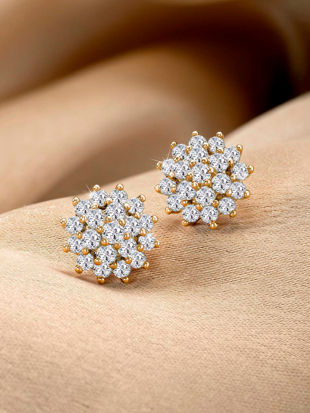 Brilliant CZ Golden Studs