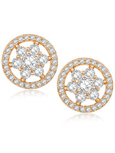 Elegant Sparkle CZ Golden Studs