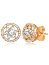 Elegant Sparkle CZ Golden Studs