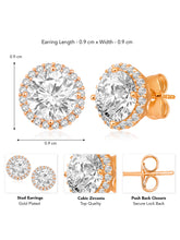 Dazzling Radiance CZ Golden Studs