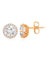 Dazzling Radiance CZ Golden Studs